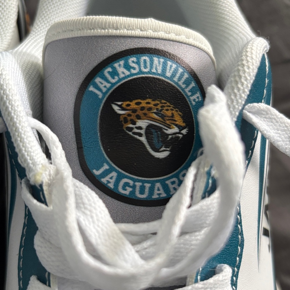 Jaguars Men's Sneakers - Teal and White - Picture 2 of 6